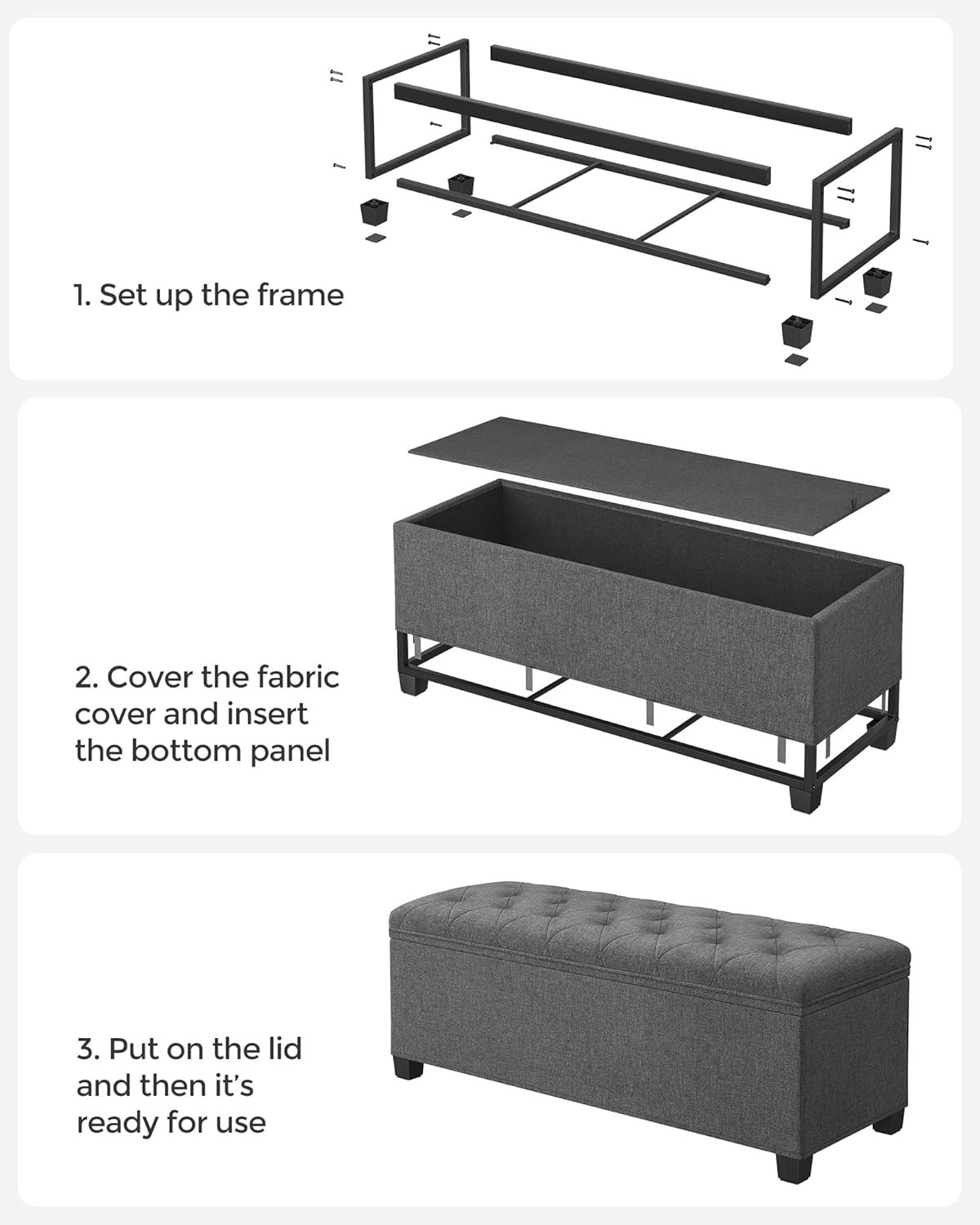 Storage Ottoman Bench with