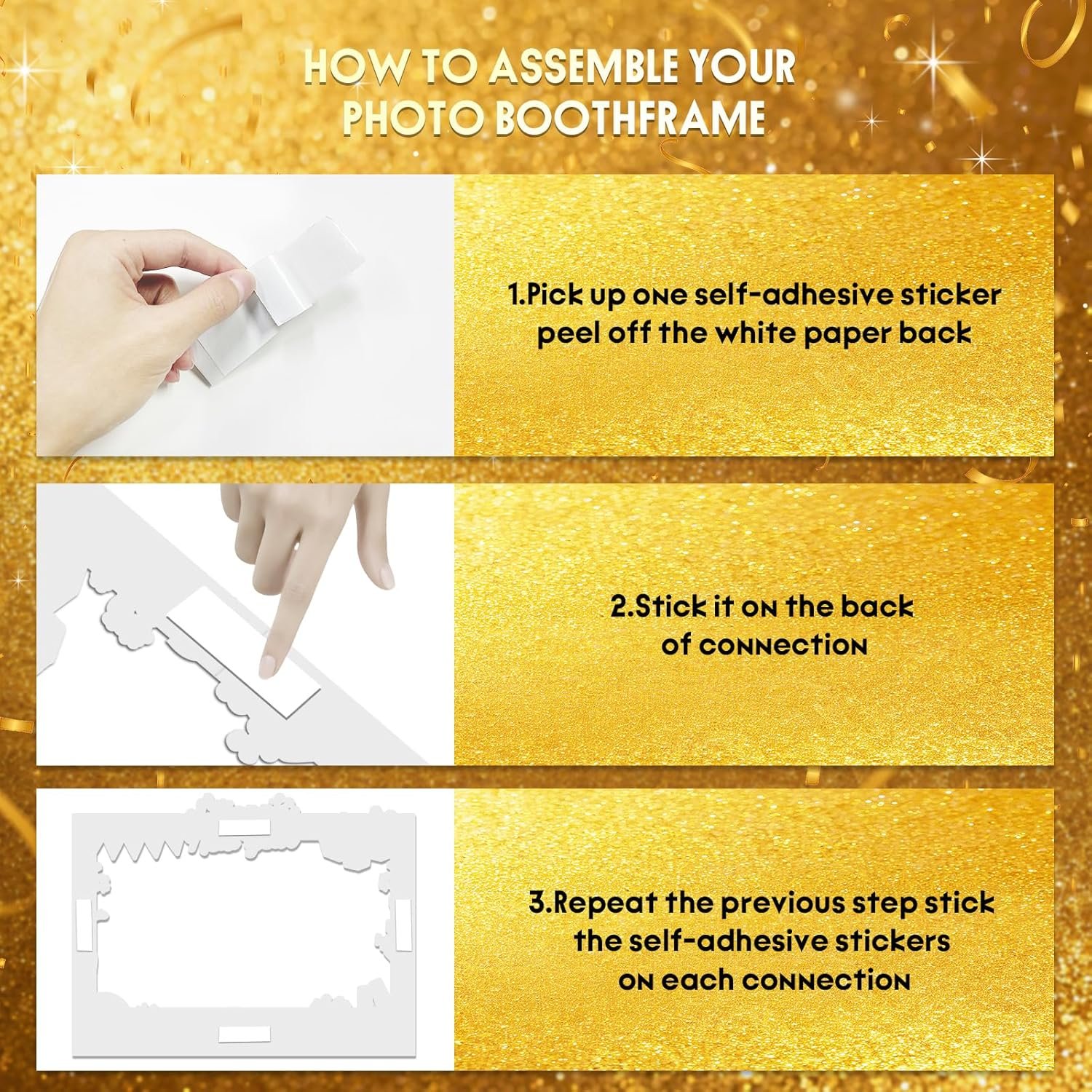 Glam New Year’s Eve 2026 Photo Booth Kit for Party Pictures