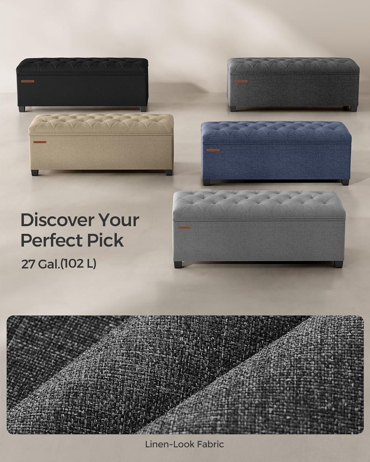 Storage Ottoman Bench with