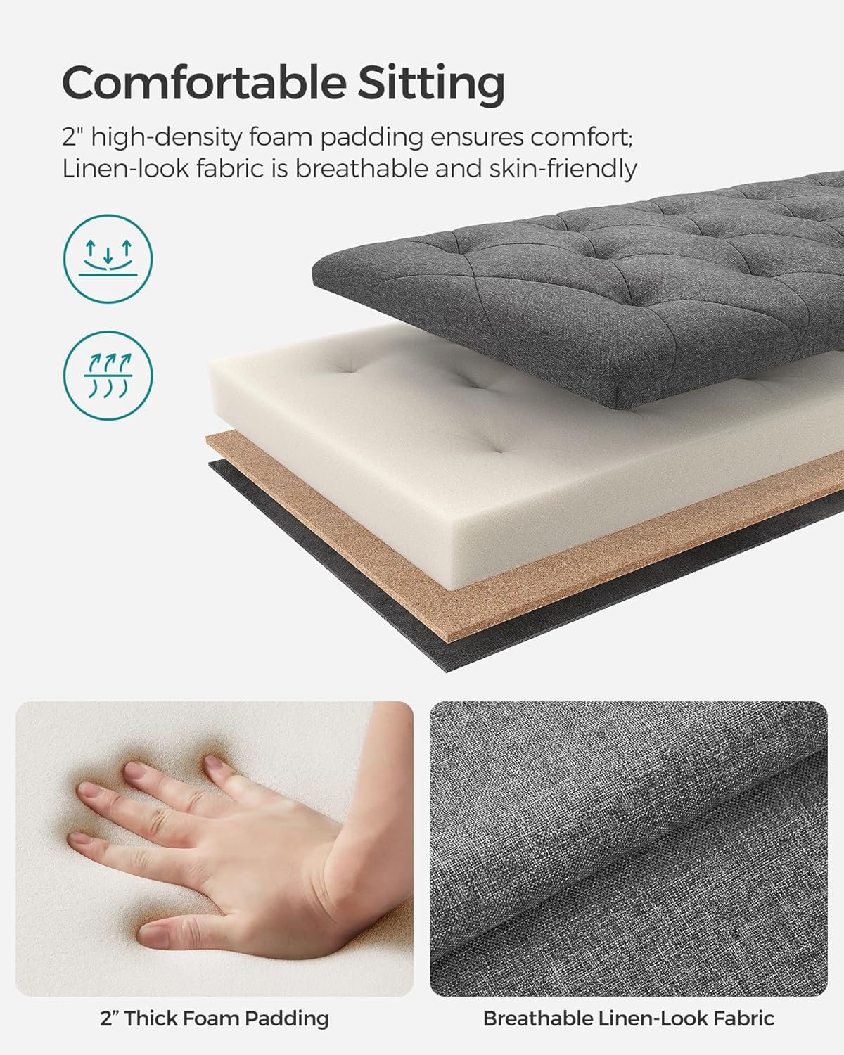 Storage Ottoman Bench with