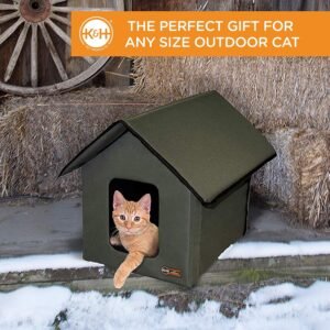 20W Heated Outdoor Cat House – Weatherproof Insulated Shelter for Feral & Outdoor Cats in Winter