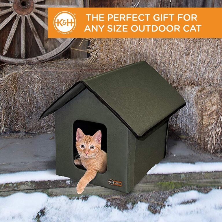 20W Heated Outdoor Cat House – Weatherproof Insulated Shelter for Feral & Outdoor Cats in Winter