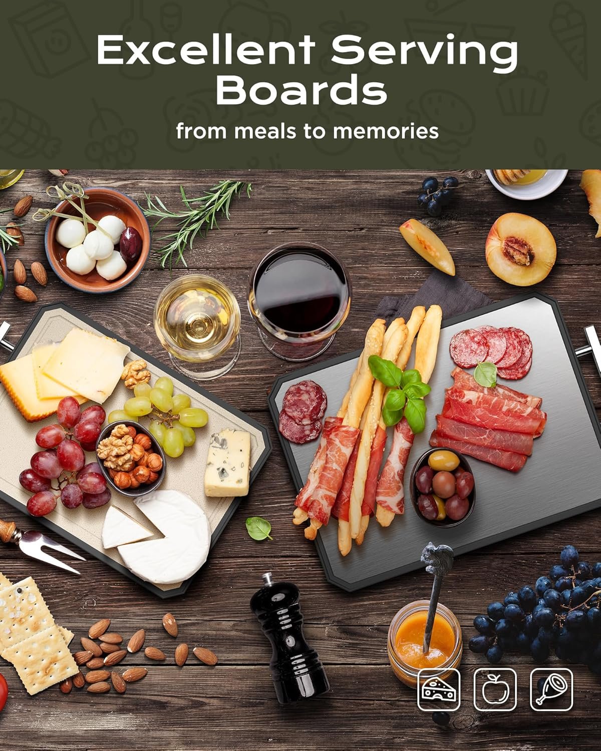 SNOWCLAD Stainless Steel Cutting Board