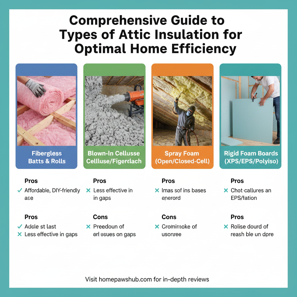 Comprehensive Guide to Types of Attic Insulation for Optimal Home Efficiency