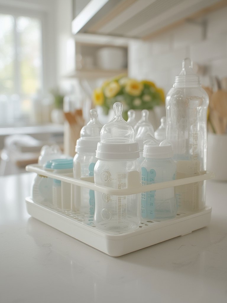 bottle drying in action