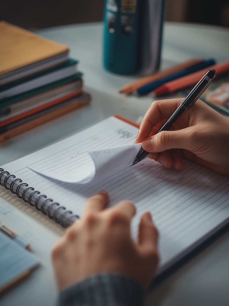 spiral notebooks in action