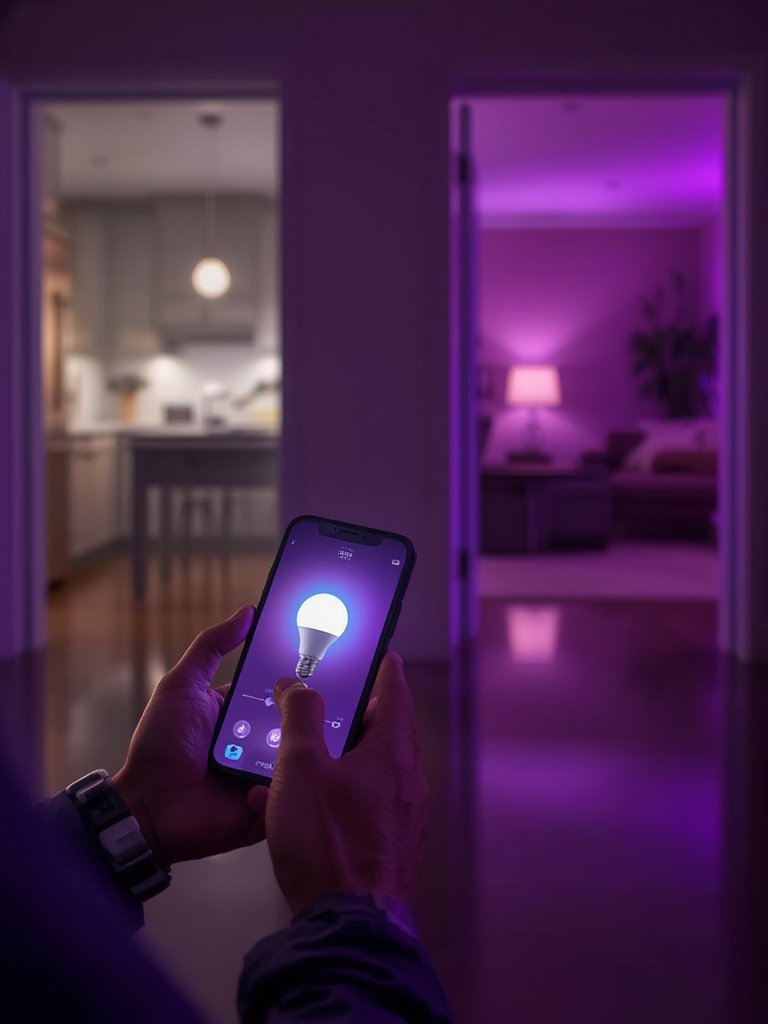 smart bulb in action