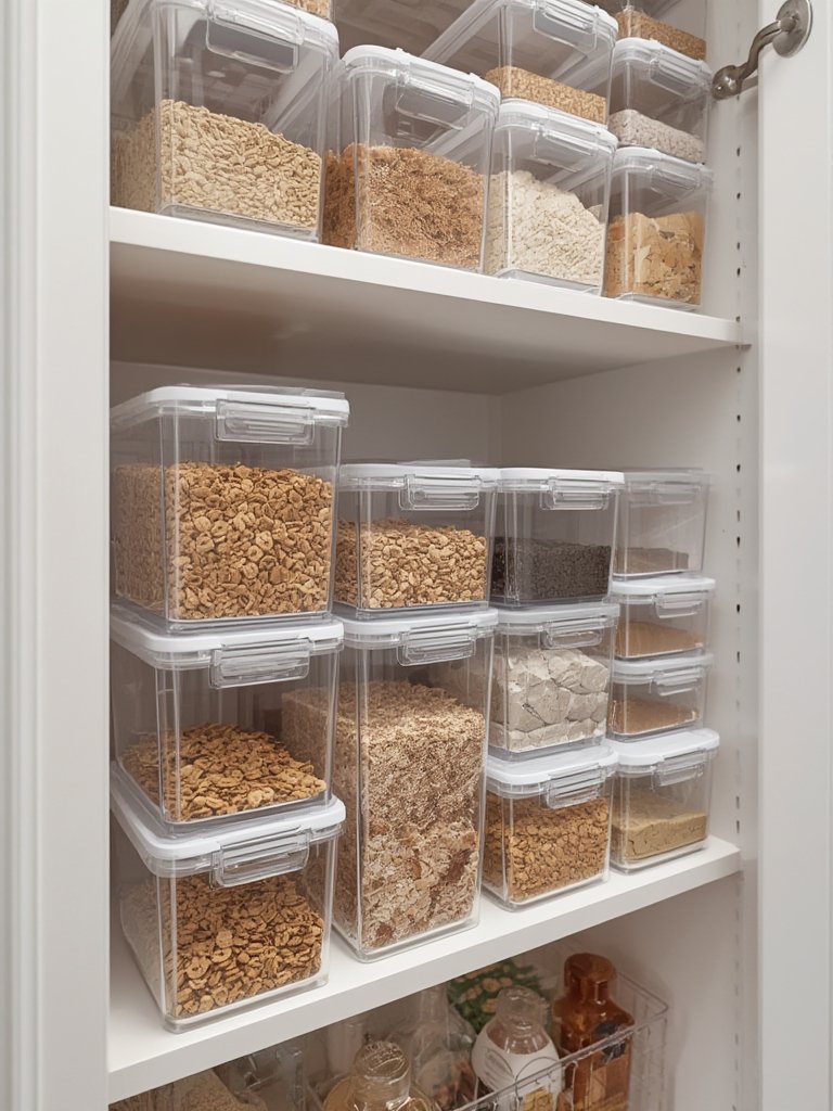 storage bins in action