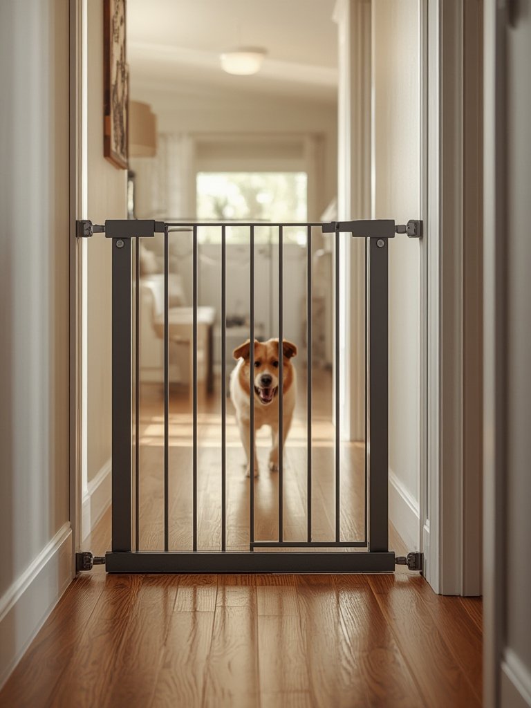 dog gate in action