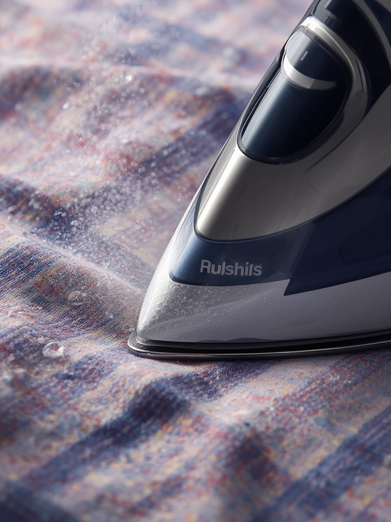 steam iron in action