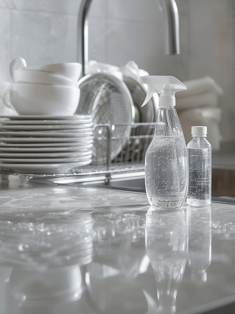 dish spray in action