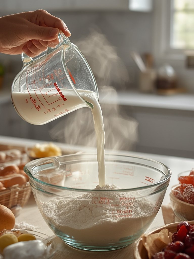 Pyrex Jug in action