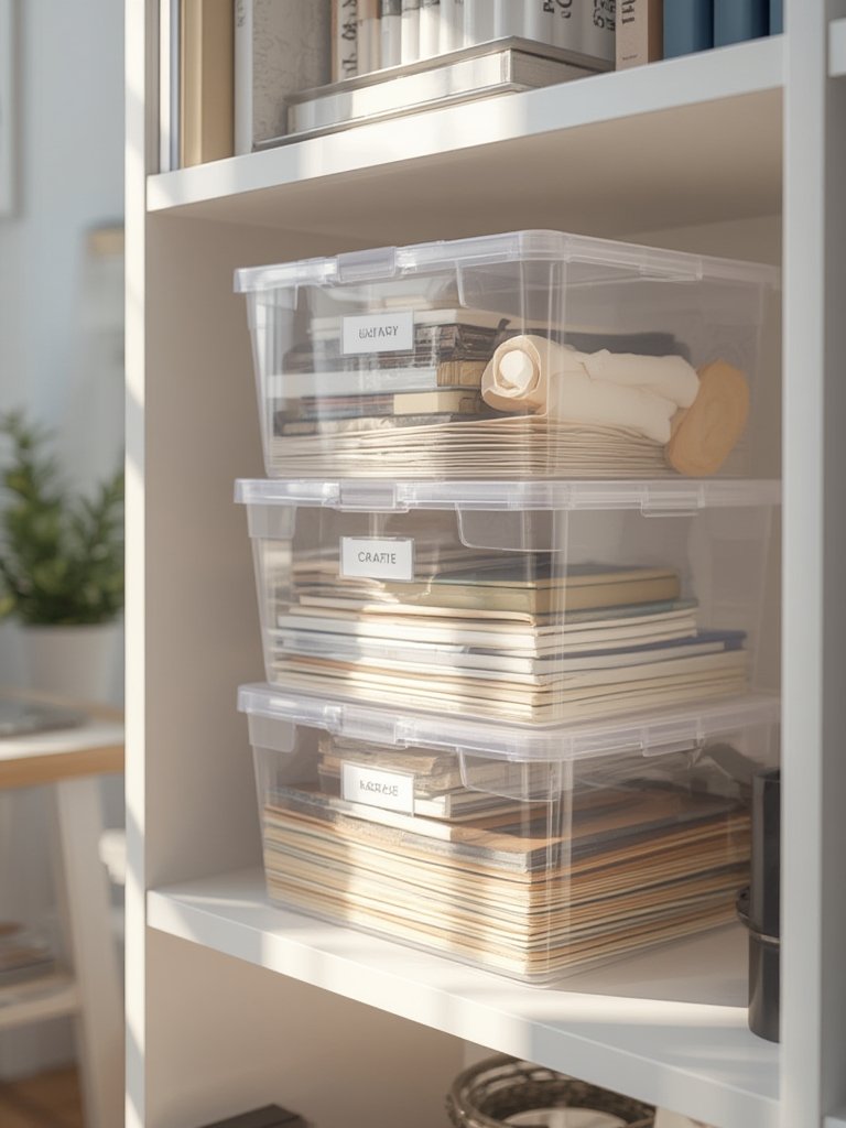 storage boxes in action