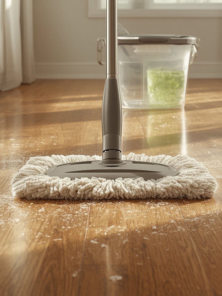 spin mop in action