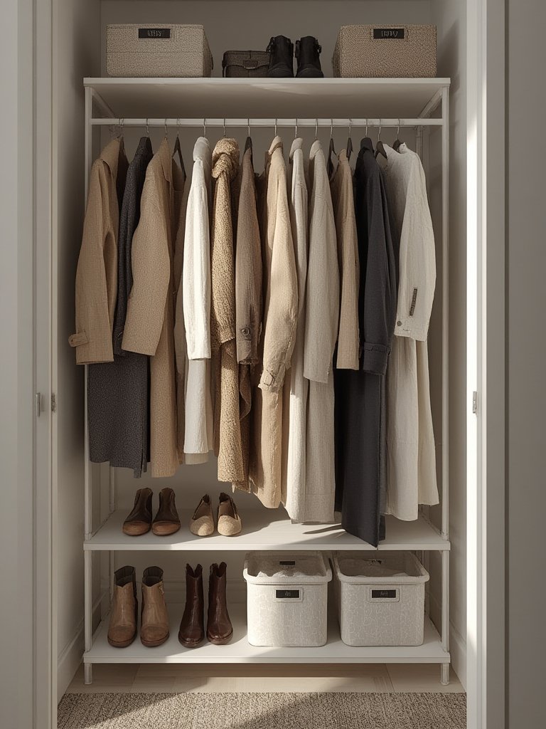 clothes rack in action